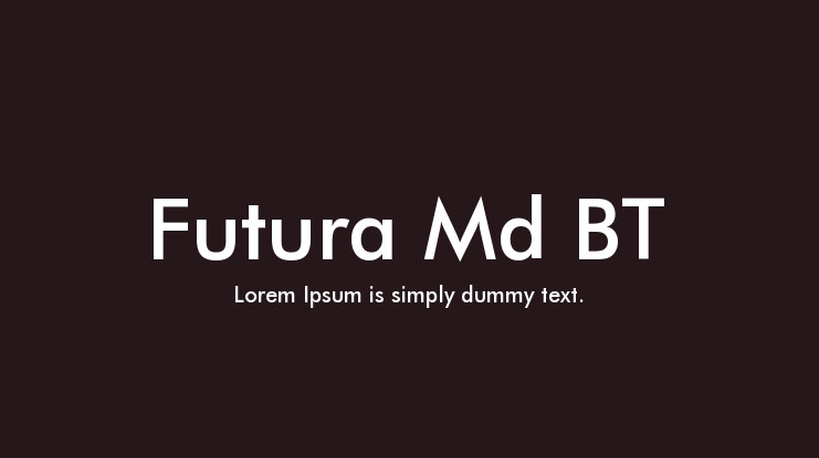 Futura Md Font Download